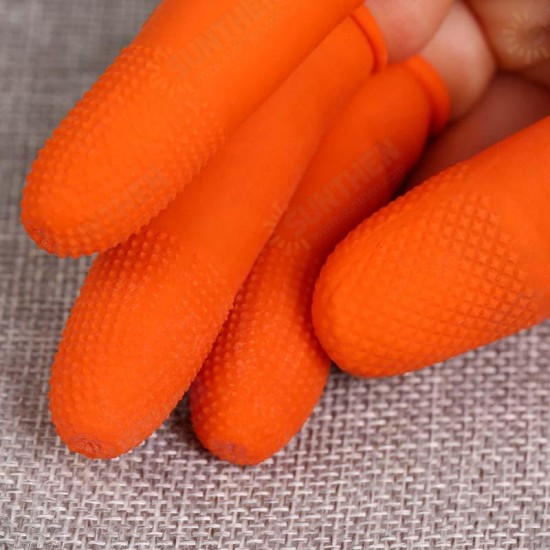 100pcs Single-use Ultra-thin Anti-slip Anti-dust Anti-static Latex Fingertips Gloves Finger Sleeve Protector