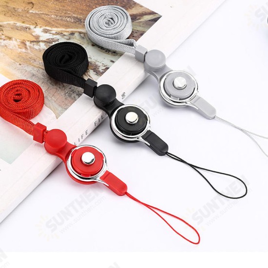 2 in 1 Detachable Universal Phone Ring Holder & Neck Strap Phone Lanyard Work Permit Badge Key Rope for All Smartphone