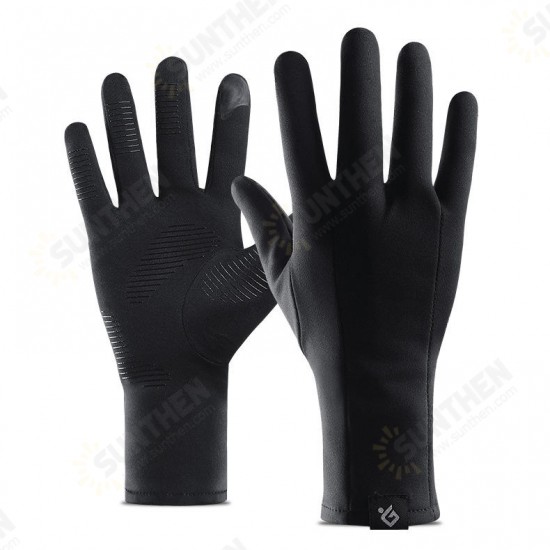 Light All Finger Touch Screen Gloves Windproof Anti-skid Winter Thickness Warm Outdoor Motorcycle Bicycle Riding Games Touch-screen Glove