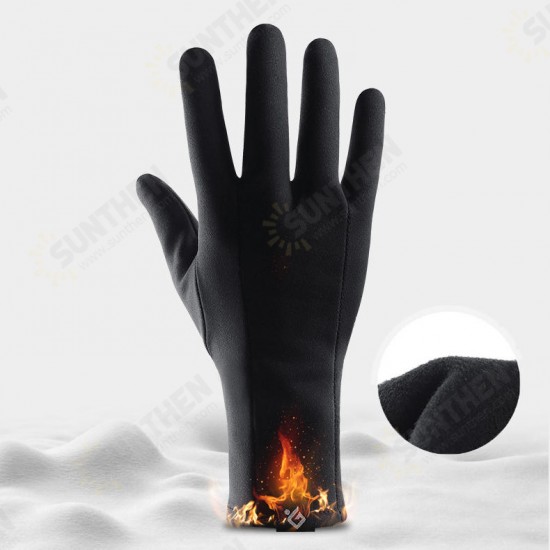 Light All Finger Touch Screen Gloves Windproof Anti-skid Winter Thickness Warm Outdoor Motorcycle Bicycle Riding Games Touch-screen Glove