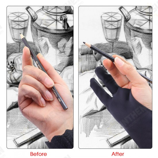 Shaped Style Anti-Fouling Gloves for Any Graphics/ Table/ Drawing Left and Right Hand Drawing Gloves