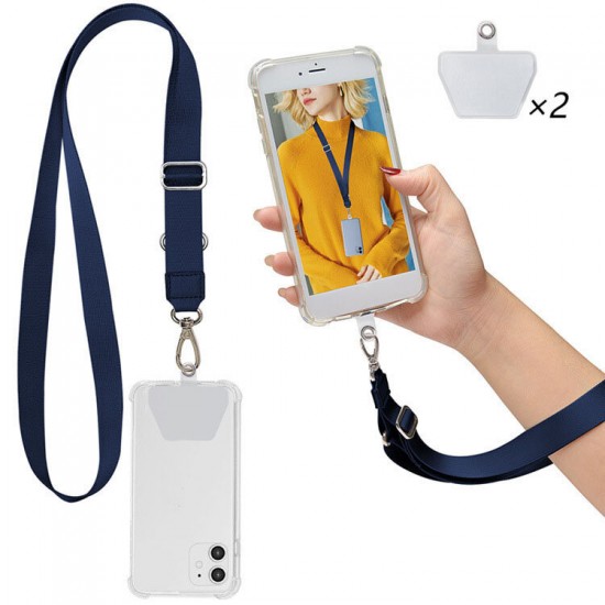 Universal Phone Lanyard Length Adjustable Nylon Crossbody Shoulder Neck Cord Strap Cell Phone Lanyards Compatible with Most Smartphones