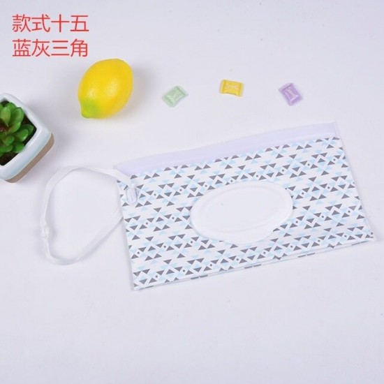 Wet Wipe Box Eco-Friendly Wet Tissue Case Cleaning Wet Wipes Container Case Portable Wet Wipe Bag EVA Snap Strap Wipes Bag