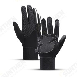 Winter Warm Waterproof 3-Finger Touch Sensitive Outdoors Motorcycle Riding Gloves with Reflective Winter Warm Waterproof 3-Finger Touch Sensitive Outdoors Motorcycle Riding Gloves with Reflective
