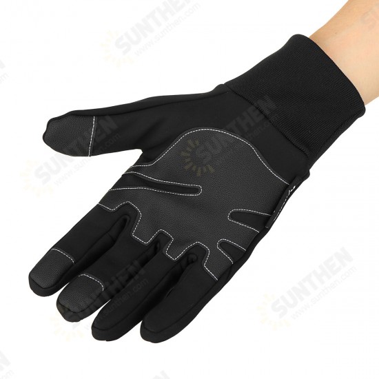 Winter Warm Waterproof 3-Finger Touch Sensitive Outdoors Motorcycle Riding Gloves with Reflective