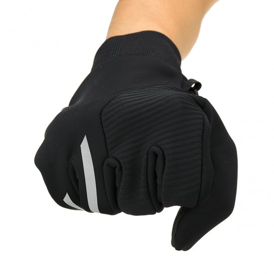 Winter Warm Waterproof 3-Finger Touch Sensitive Outdoors Motorcycle Riding Gloves with Reflective