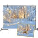 5x3FT 7x5FT 8x6FT Winter Snow Light Forest Photography Backdrop Background Studio Prop
