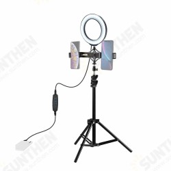 PKT3036 6.2 Inch USB Controller Video Ring Light with 110CM Tripod Light Stand Dual Phone Clip for Tik Tok Youtube Live Streaming PKT3036 6.2 Inch USB Controller Video Ring Light with 110CM Tripod Light Stand Dual Phone Clip for Tik Tok Youtube Live Streaming