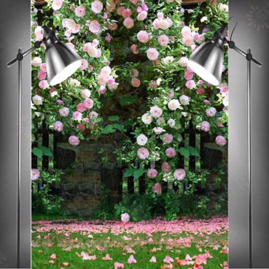 Photography Vinyl Background Romantic Wedding Rendezvous Garden Roses Cluster