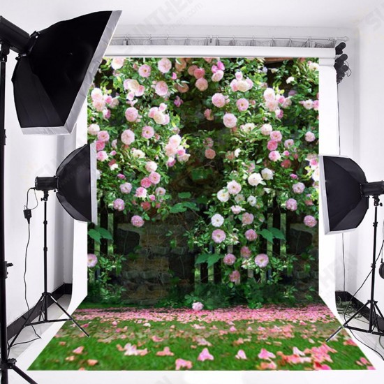 Photography Vinyl Background Romantic Wedding Rendezvous Garden Roses Cluster