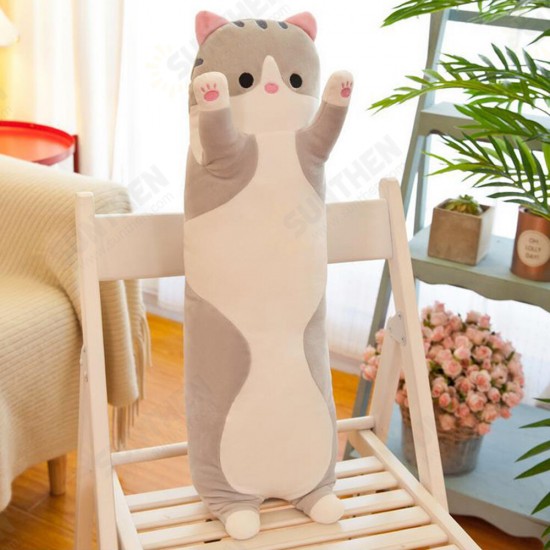 110/130cm Cute Plush Cat Doll Soft Stuffed Pillow Doll Toy for Kids