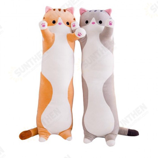 110/130cm Cute Plush Cat Doll Soft Stuffed Pillow Doll Toy for Kids