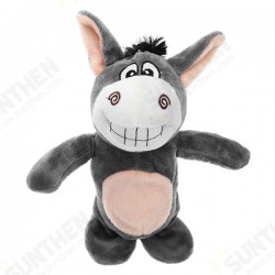 20cm Talking Donkey Sound Record Stuffed Animal Plush Cow Walking Electronic Moving Doll