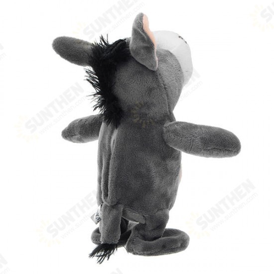 20cm Talking Donkey Sound Record Stuffed Animal Plush Cow Walking Electronic Moving Doll