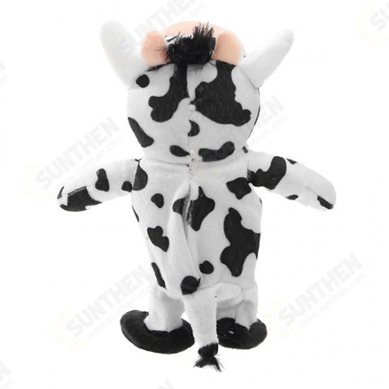 20cm Talking Donkey Sound Record Stuffed Animal Plush Cow Walking Electronic Moving Doll