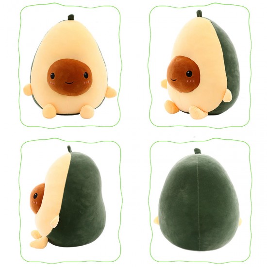 25/35/60CM Cute Avocado Stuffed Plush Toy Soft Baby Doll Cartoon Fruit Pillow Sofa Cushion for Kids Birthday Gift
