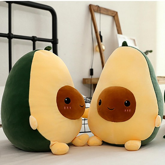 25/35/60CM Cute Avocado Stuffed Plush Toy Soft Baby Doll Cartoon Fruit Pillow Sofa Cushion for Kids Birthday Gift