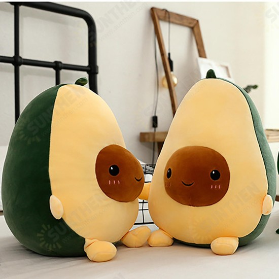 25/35/60CM Cute Avocado Stuffed Plush Toy Soft Baby Doll Cartoon Fruit Pillow Sofa Cushion for Kids Birthday Gift