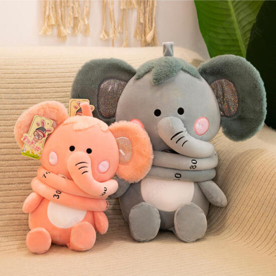 30/40/55CM Soft Down Cotton Stuffed Plush Toy with Long Nose Height Ruler Function for Children's Birthday Gifts