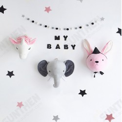 3D Plush Animal Heads Elephant Bear Deer Wall Decor for Children Christmas Birthday Stuffed Plush Toy 3D Plush Animal Heads Elephant Bear Deer Wall Decor for Children Christmas Birthday Stuffed Plush Toy