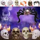 75*75cm Simulation Skull Ghost Head Plush Spider Spider Leg Straighten Horror Toy