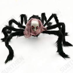 75*75cm Simulation Skull Ghost Head Plush Spider Spider Leg Straighten Horror Toy