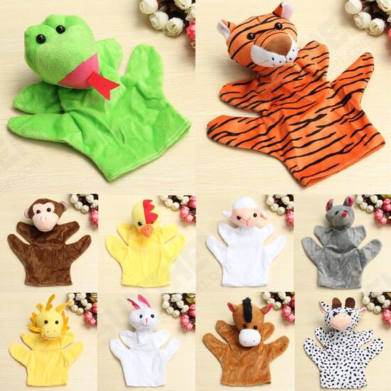 Animal Wildlife Soft Plush Story Hand Finger Glove Puppets Kid Children Toy