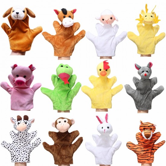 Animal Wildlife Soft Plush Story Hand Finger Glove Puppets Kid Children Toy
