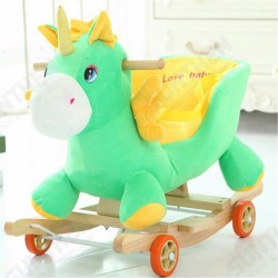 Baby Kid Toys 50*28*58CM Wooden Plush Rocking Horse Little Unicorn Style Riding Rocker Baby Kid Toys 50*28*58CM Wooden Plush Rocking Horse Little Unicorn Style Riding Rocker