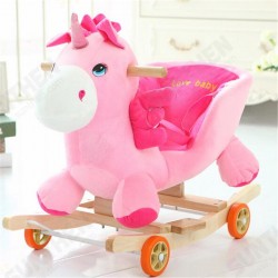 Baby Kid Toys 50*28*58CM Wooden Plush Rocking Horse Little Unicorn Style Riding Rocker Baby Kid Toys 50*28*58CM Wooden Plush Rocking Horse Little Unicorn Style Riding Rocker