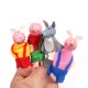 Christmas 7 Types Family Finger Puppets Set Soft Cloth Doll For Kids Childrens Gift Plush Toys