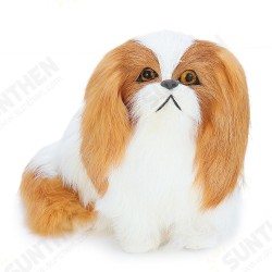 Cute Puppy Lifelike Simulation Dog Stuffed Plush Toy Realistic Home Desk Decoration Cute Puppy Lifelike Simulation Dog Stuffed Plush Toy Realistic Home Desk Decoration