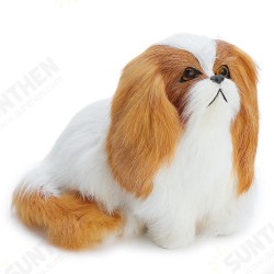 Cute Puppy Lifelike Simulation Dog Stuffed Plush Toy Realistic Home Desk Decoration Cute Puppy Lifelike Simulation Dog Stuffed Plush Toy Realistic Home Desk Decoration