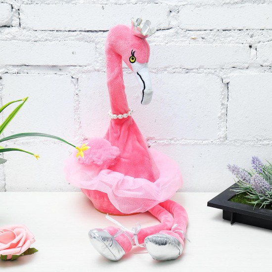 Flamingo Singing Dancing Pet Bird 50cm 20Inches Christmas Gift Stuffed Plush Toy Cute Doll