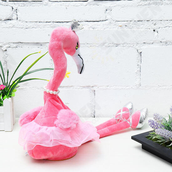 Flamingo Singing Dancing Pet Bird 50cm 20Inches Christmas Gift Stuffed Plush Toy Cute Doll