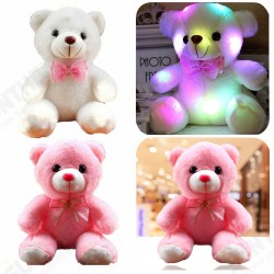 Girls Baby Cute Soft Stuffed Plush Teddy Bear Toy with LED Light Up for Kids Xmas Gift Girls Baby Cute Soft Stuffed Plush Teddy Bear Toy with LED Light Up for Kids Xmas Gift