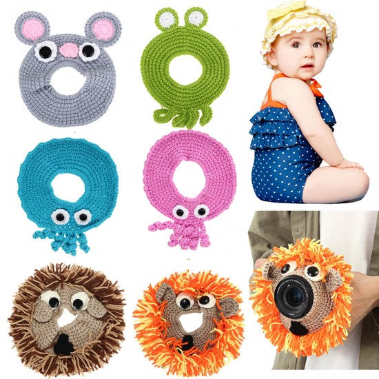Hand-knitted Wool Decor Case For Camera Lens Decorative PGuide Doll Toys For Kids