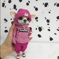 Handmade Doll Resin Standing Puppy Plush Toy For Ornaments Furniture Decorations Fashionable Animal Clay Doll Handmade Doll Resin Standing Puppy Plush Toy For Ornaments Furniture Decorations Fashionable Animal Clay Doll