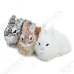 Lifelike Rabbit Crouching Animals Models Handmade Realistic Dolls Stuffed Plush Toy Lifelike Rabbit Crouching Animals Models Handmade Realistic Dolls Stuffed Plush Toy