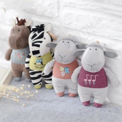 Horse Zebra Lamb Plush Doll Backpack Strap Accessories Key Chain Creative Gift Horse Zebra Lamb Plush Doll Backpack Strap Accessories Key Chain Creative Gift