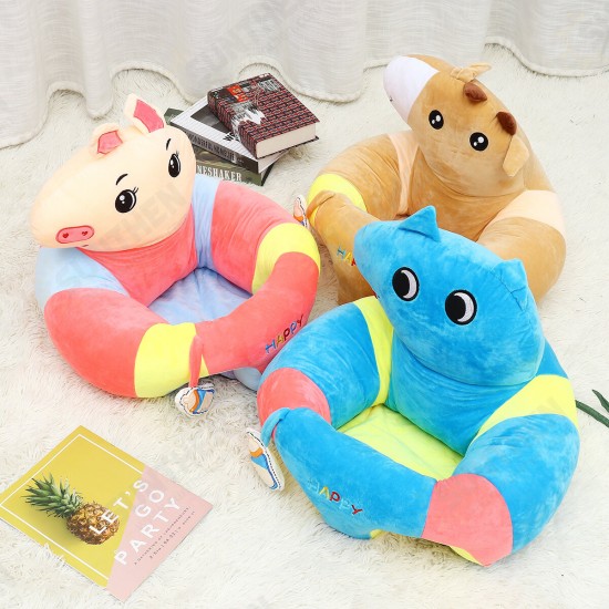 Multi-Style Kids Baby Support Seats Sit Up Soft Chair Sofa Cartoon Animal Kids Learning To Sit Plush Pillow Toy