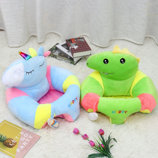 Multi-Style Kids Baby Support Seats Sit Up Soft Chair Sofa Cartoon Animal Kids Learning To Sit Plush Pillow Toy