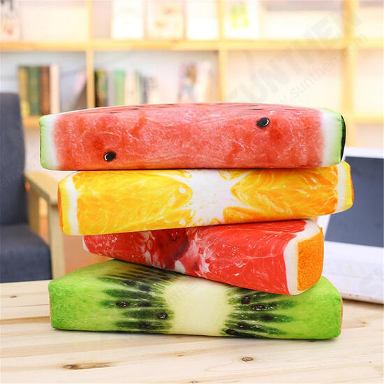 Semi-Circular Watermelon Grapefruit Orange Kiwifruit Simulation Fruit Plush Doll Summer Relief Nap Pillow Toys