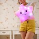 Smile Star LED Flash Light Stuffed Cushion Soft Cotton Plush Throw Pillow Decor Children Valentines Gift Toy