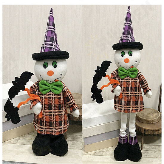 Stretchable Stuffed Plush Toy Halloween Party Cute Pumpkin Witch Decoration Toys