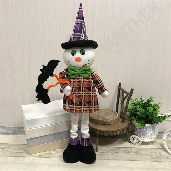 Stretchable Stuffed Plush Toy Halloween Party Cute Pumpkin Witch Decoration Toys