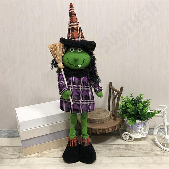 Stretchable Stuffed Plush Toy Halloween Party Cute Pumpkin Witch Decoration Toys