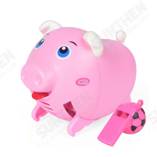 Whistle Pig Voice-activated Induction Electric Children's Toys Lighting Music Whistling Can Run