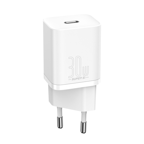 Super Si 30W USB PD Charger USB-C PD3.0 QC3.0 Fast Charging Wall Charger Adapter EU Plug for iPhone12 Samsung Huawei Mate40 OnePlus 8 Pro