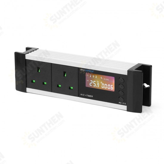 0~50℃ Cool/Heat Mode Temperature Controller Aquarium Switch Socket LCD Display US/EU/UK/AU Plug